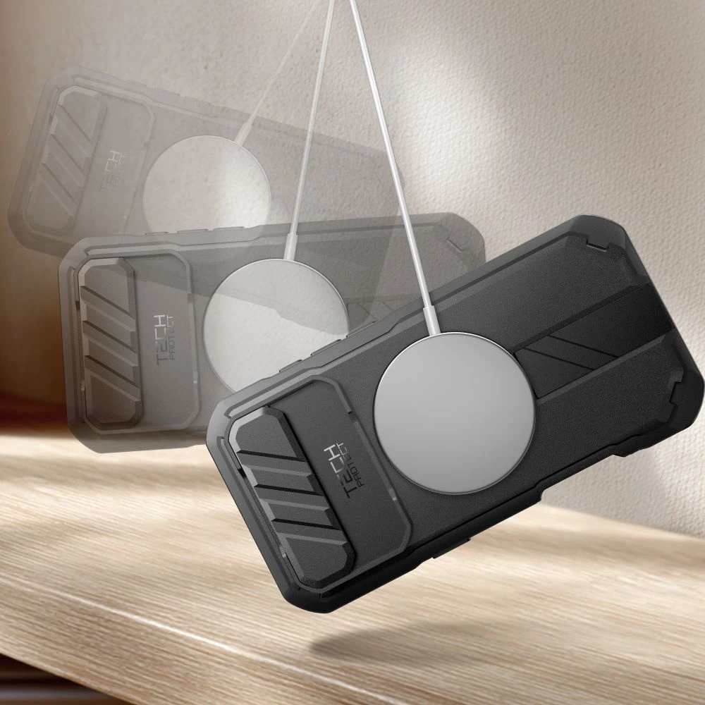 Tech-Protect Kevlar MagSafe dėklas skirtas Apple iPhone 17 Air – juodos spalvos