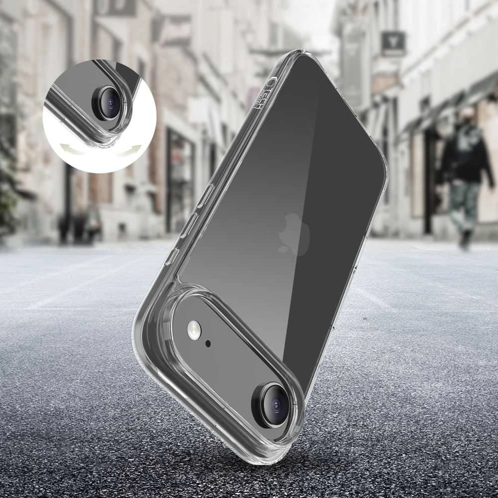 „Tech-Protect FlexAir“ hibridinis dėklas, skirtas „iPhone 17 Air“ – skaidrus