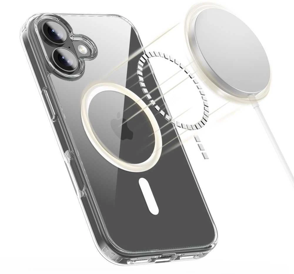 „Tech-Protect FlexAir Hybrid MagSafe“ dėklas, skirtas „iPhone 17“ – skaidrus