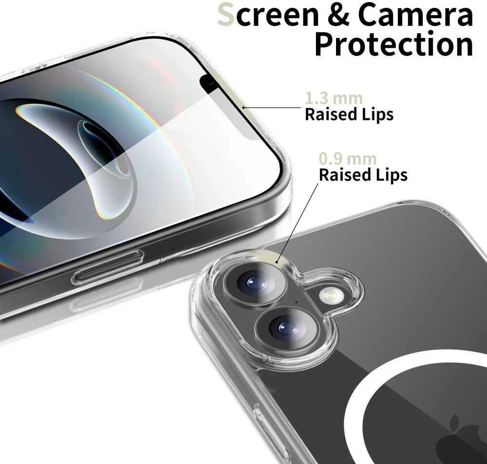 „Tech-Protect FlexAir Hybrid MagSafe“ dėklas, skirtas „iPhone 17“ – skaidrus