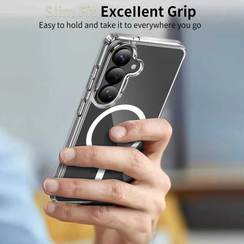 „Tech-Protect FlexAir Hybrid MagSafe“ dėklas „Samsung Galaxy S26+ Plus“, skaidrus
