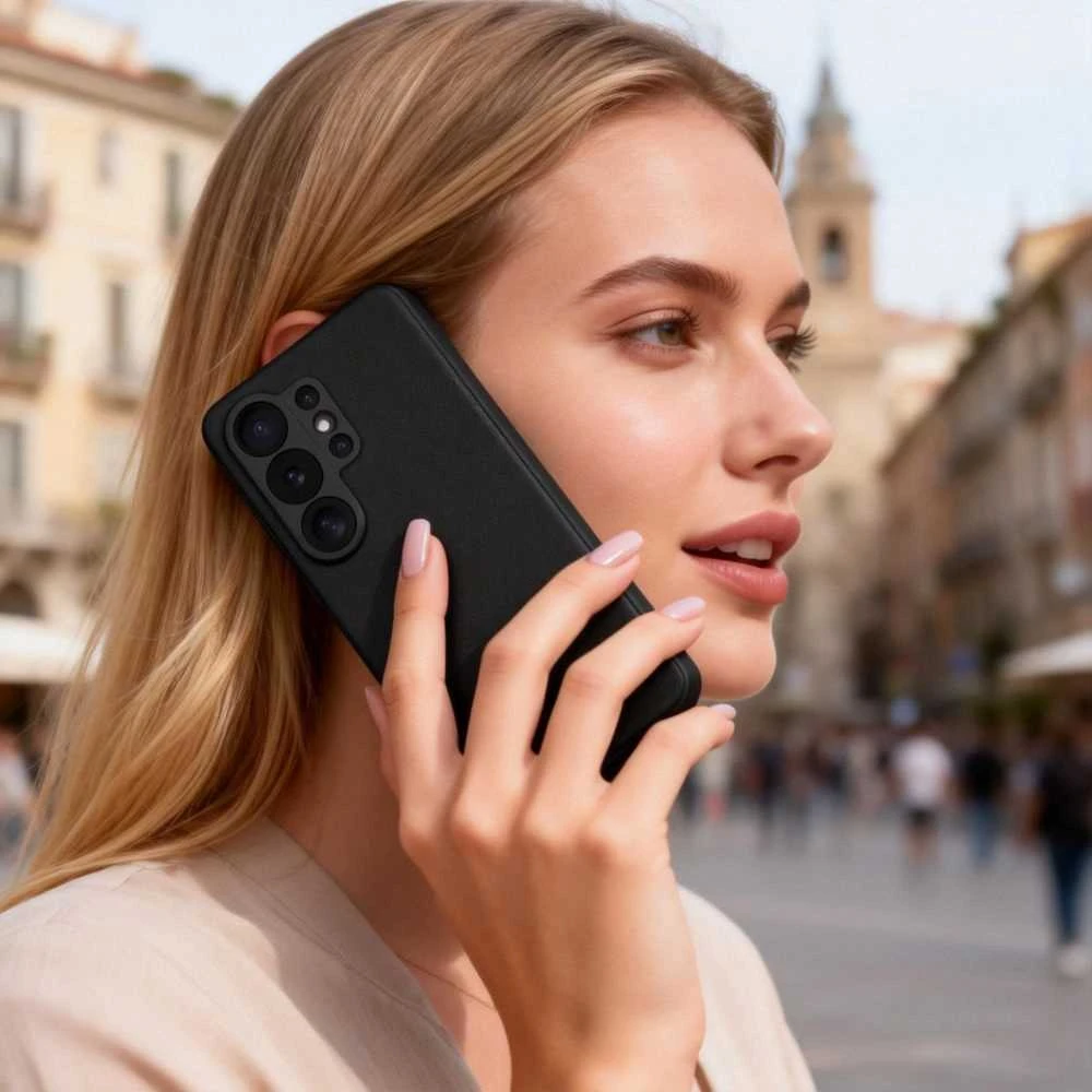 Dėklas Tech-Protect Smart Wallet Samsung Galaxy S26 Ultra Matte juodos spalvos