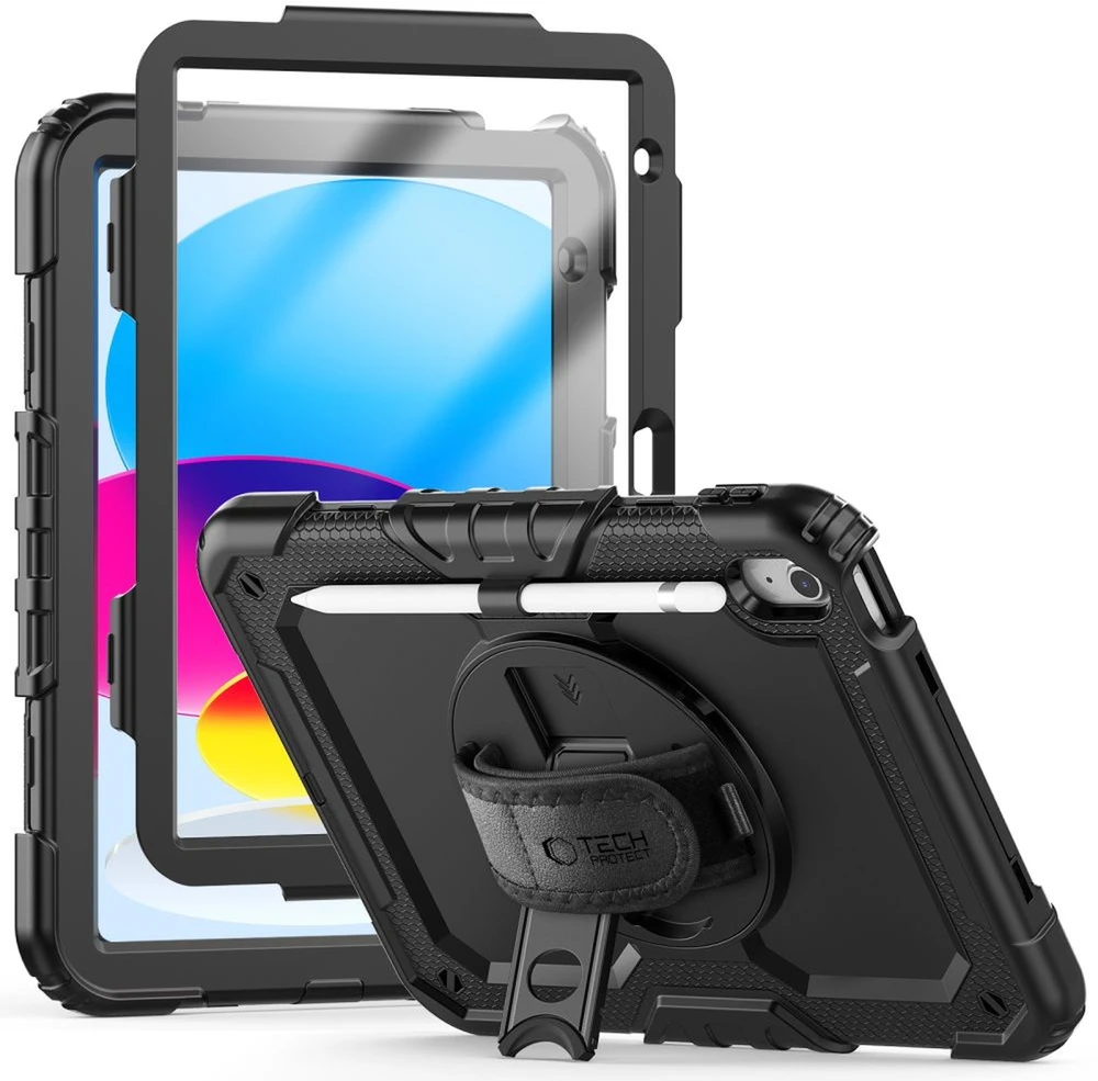 Tech-Protect Solid360 Apple iPad 10.9” 10 / 2022 / 11” 11 / 2025 – dėklas planšetiniam kompiuteriui juodos spalvos
