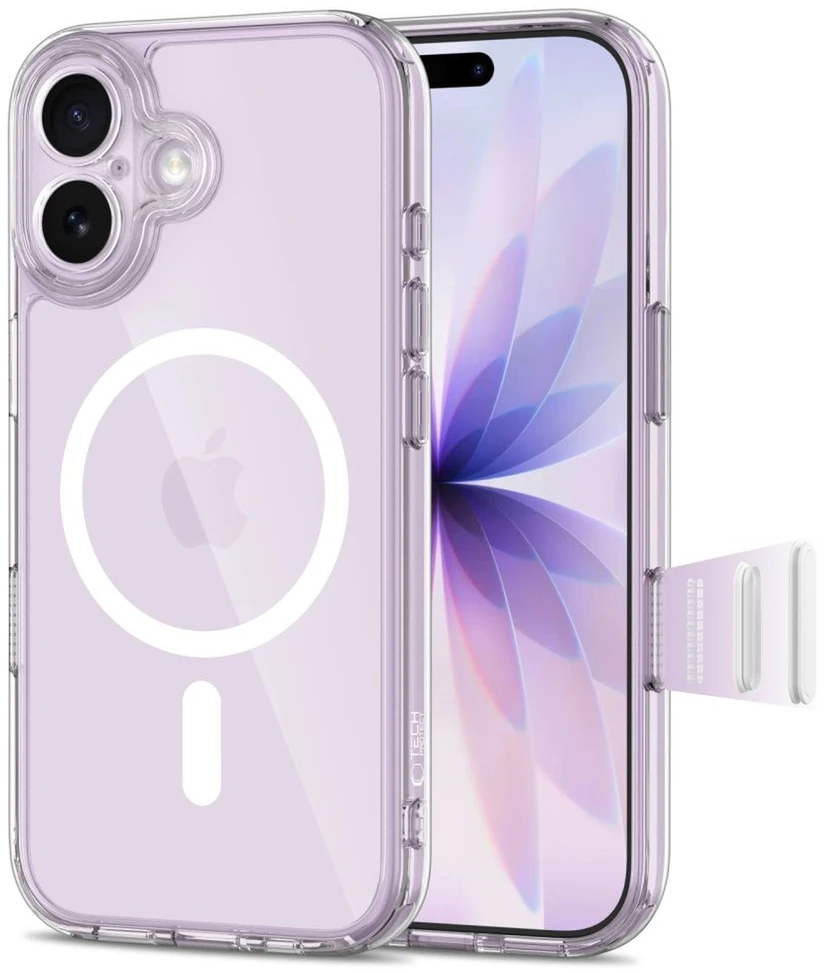 „Tech-Protect Magpeak Magsafe CC“ dėklas, skirtas „iPhone 17“ – skaidrus