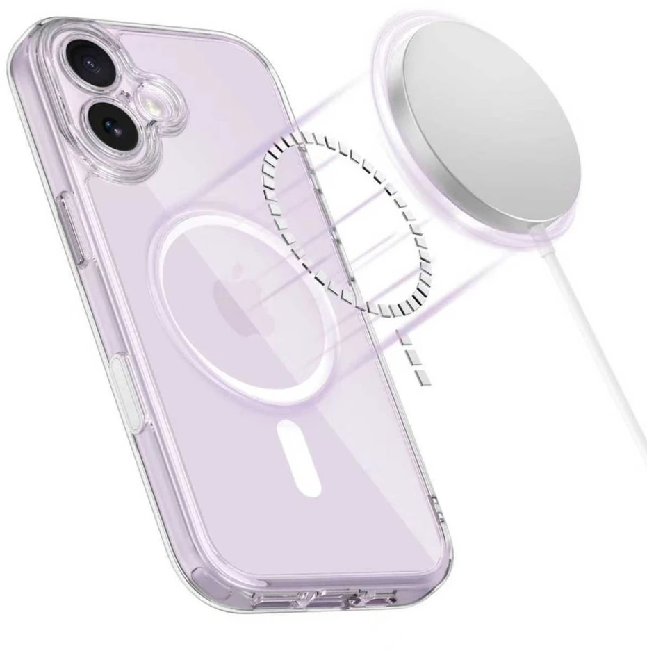 „Tech-Protect Magpeak Magsafe CC“ dėklas, skirtas „iPhone 17“ – skaidrus