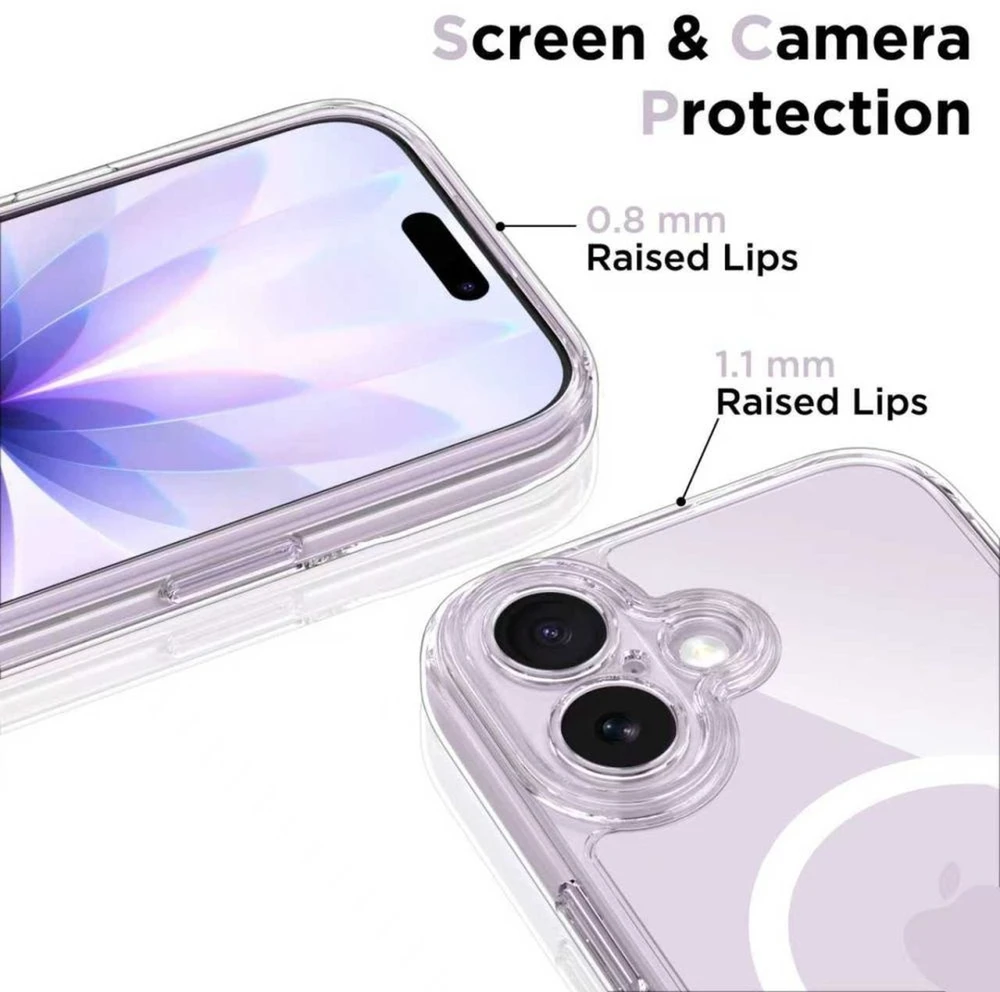 „Tech-Protect Magpeak Magsafe CC“ dėklas, skirtas „iPhone 17“ – skaidrus