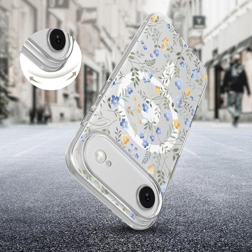Tech-Protect FlexAir MagSafe dėklas skirtas Apple iPhone 17 Air – Daisies with Leaves