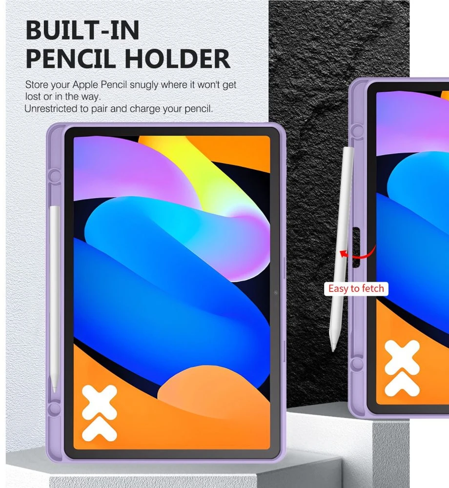 Tech-Protect SmartDėklas Pen dėklas skirtas Lenovo Idea Tab 11.0 TB-336 – violetinės spalvos