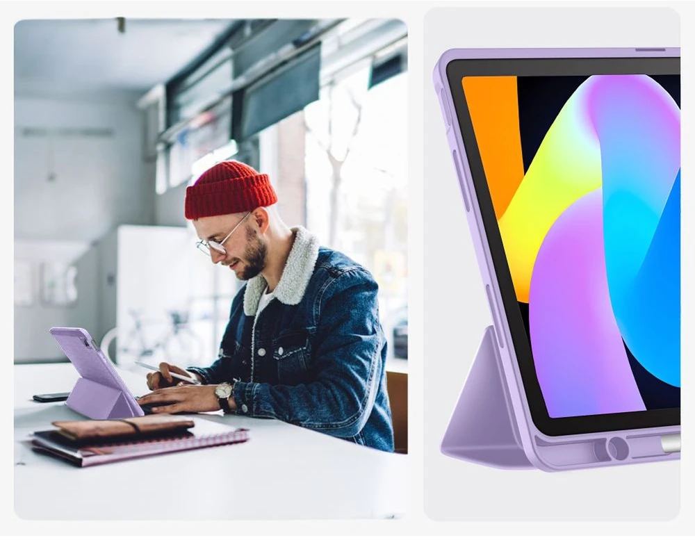 Tech-Protect SmartDėklas Pen dėklas skirtas Lenovo Idea Tab 11.0 TB-336 – violetinės spalvos