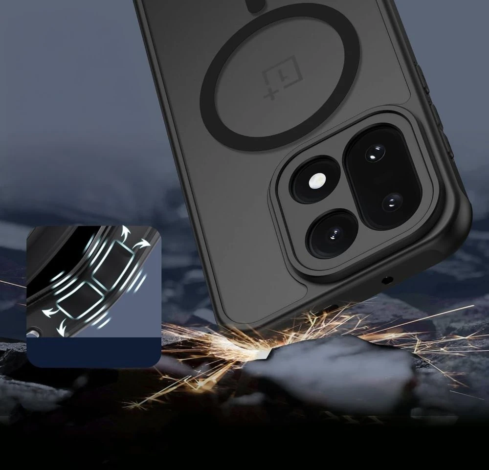 Tech-Protect MagMat MagSafe dėklas, skirtas OnePlus 15 - Juodas