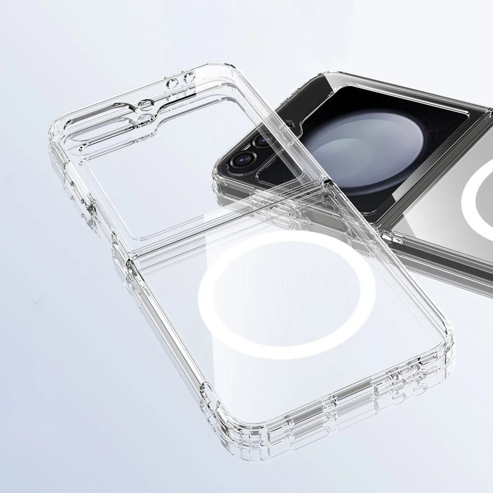 Tech-Protect FlexAir Hybrid MagSafe dėklas skirtas Samsung Galaxy Z Flip 6 / 7 FE – skaidrus