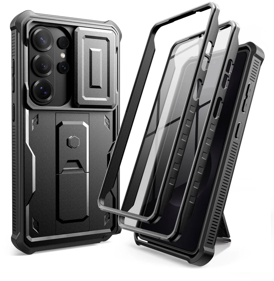 Dėklas Tech-Protect Kevlar Cam+ 2-Set Samsung Galaxy S26 Ultra juodos spalvos