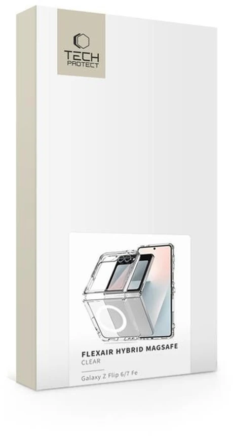Tech-Protect FlexAir Hybrid MagSafe dėklas skirtas Samsung Galaxy Z Flip 6 / 7 FE – skaidrus