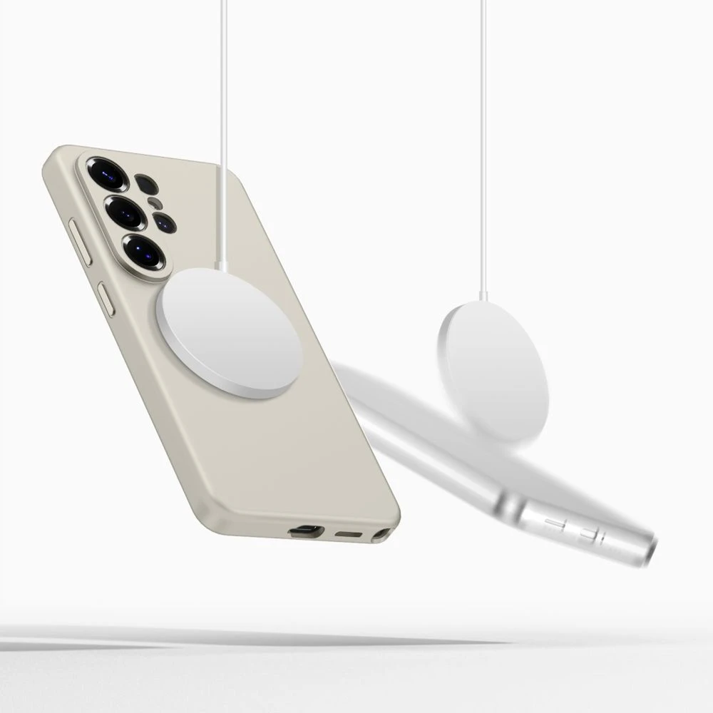 „Tech-Protect“ silikoninis „MagSafe“ dėklas „Samsung Galaxy S26 Ultra Cosmic Latte“