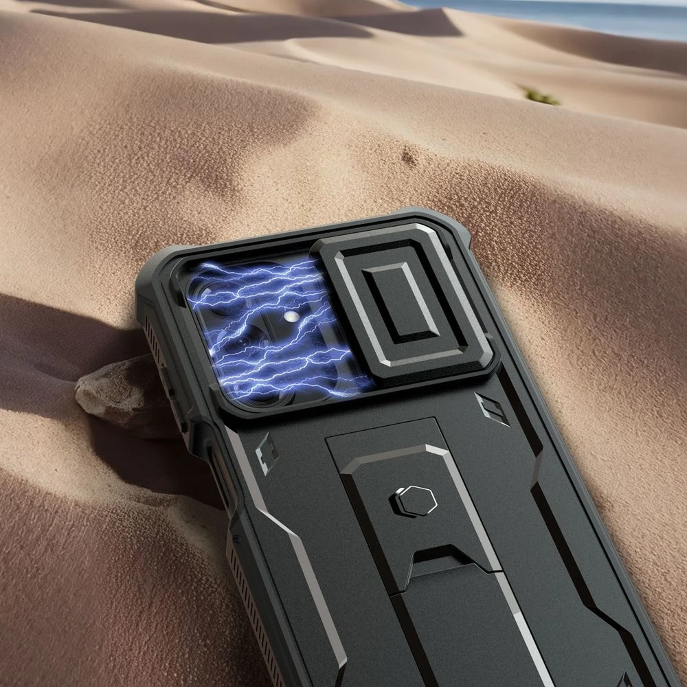 Tech-Protect Kevlar Cam+ dėklas skirtas Samsung Galaxy A17 4G / 5G – juodos spalvos