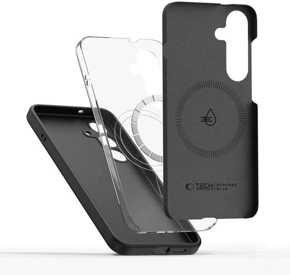 Dėklas Tech-Protect Silicone MagSafe Samsung Galaxy S26 juodos spalvos