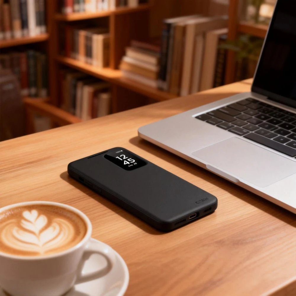 Dėklas Tech-Protect Smart Wallet Samsung Galaxy S26+ Plus matinė juoda
