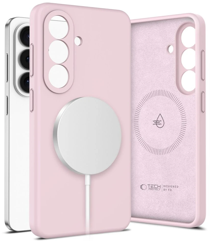 Dėklas Tech-Protect Silicone MagSafe Samsung Galaxy S26+ Plus Rožinė Pearl