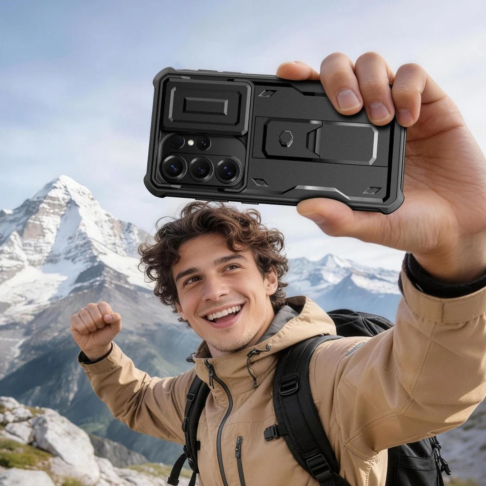 Dėklas Tech-Protect Kevlar Cam+ 2-Set Samsung Galaxy S26 Ultra juodos spalvos