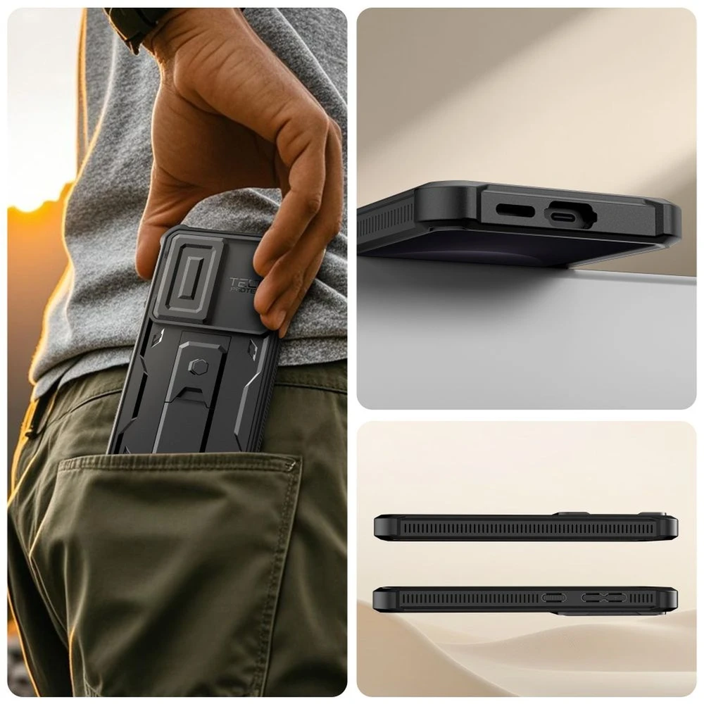 Dėklas Tech-Protect Kevlar Cam+ 2-Set Samsung Galaxy S26 juodos spalvos
