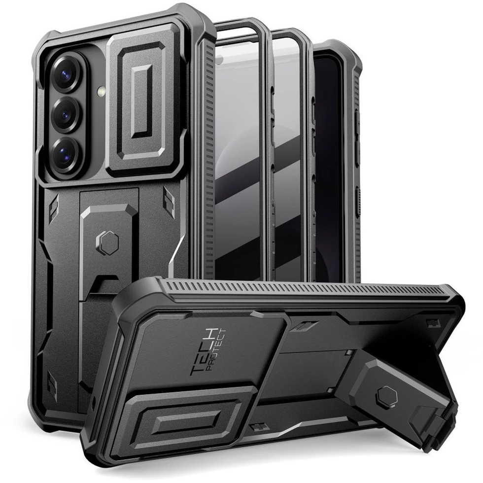 Dėklas Tech-Protect Kevlar Cam+ 2-Set Samsung Galaxy S26 juodos spalvos