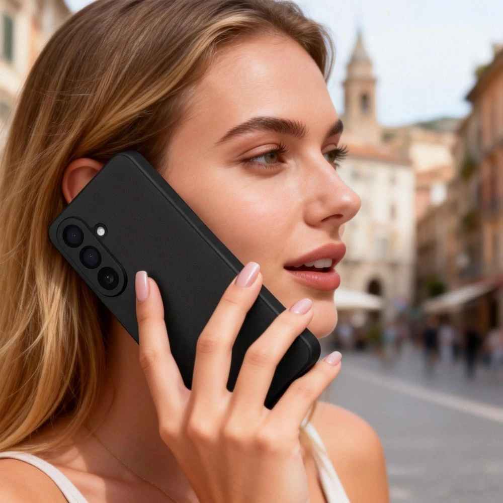 Dėklas Tech-Protect Smart Wallet Samsung Galaxy S26 matinė juoda