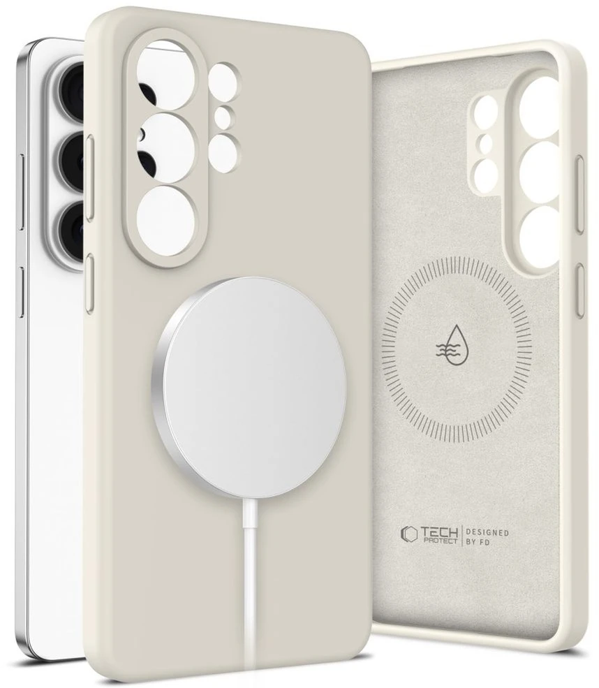 „Tech-Protect“ silikoninis „MagSafe“ dėklas „Samsung Galaxy S26 Ultra Cosmic Latte“