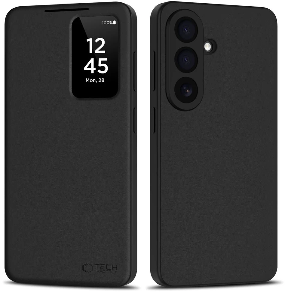 Dėklas Tech-Protect Smart Wallet Samsung Galaxy S26+ Plus matinė juoda