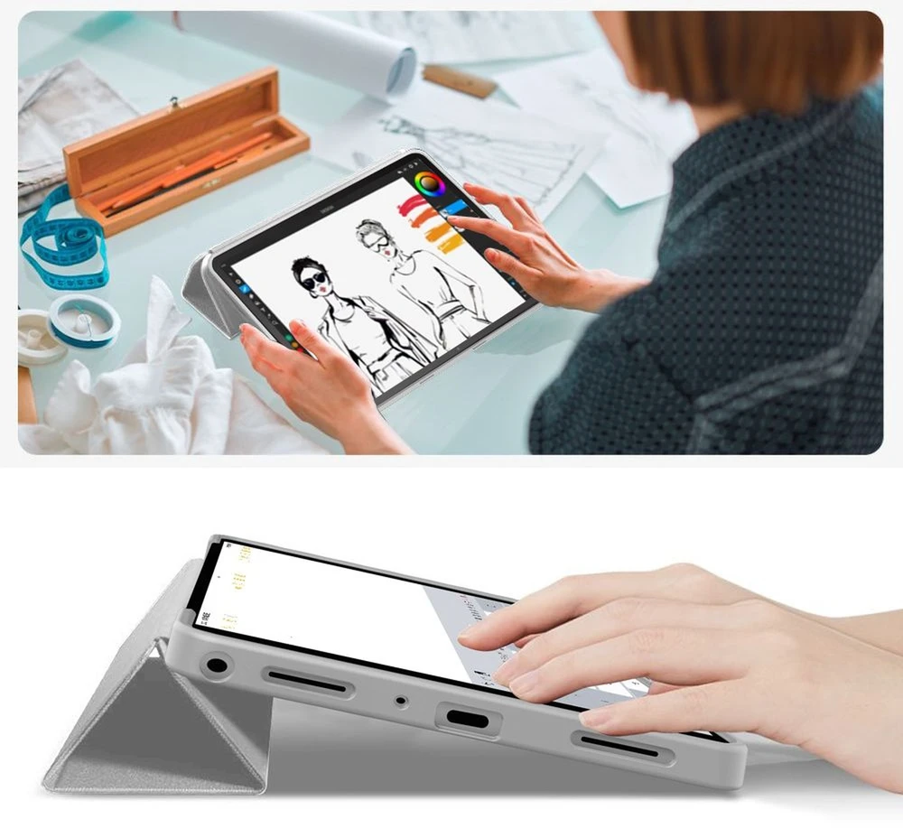 Tech Protect TechProtect Smartdėklas skirtas Samsung Galaxy Tab A9+ / A11+ Plus 11.0 X210 / X215 / X216 / X230 / X235 / X236 – pilkos spalvos