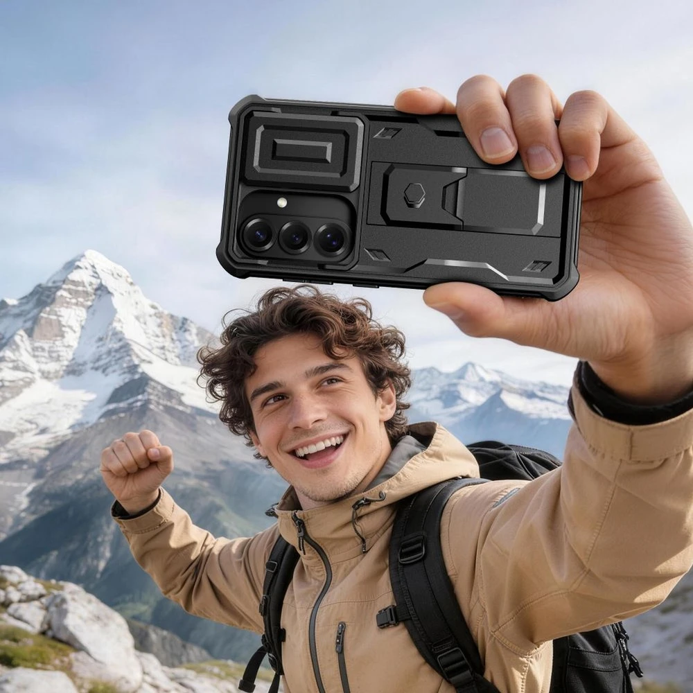 Dėklas Tech-Protect Kevlar Cam+ 2-Set Samsung Galaxy S26 juodos spalvos