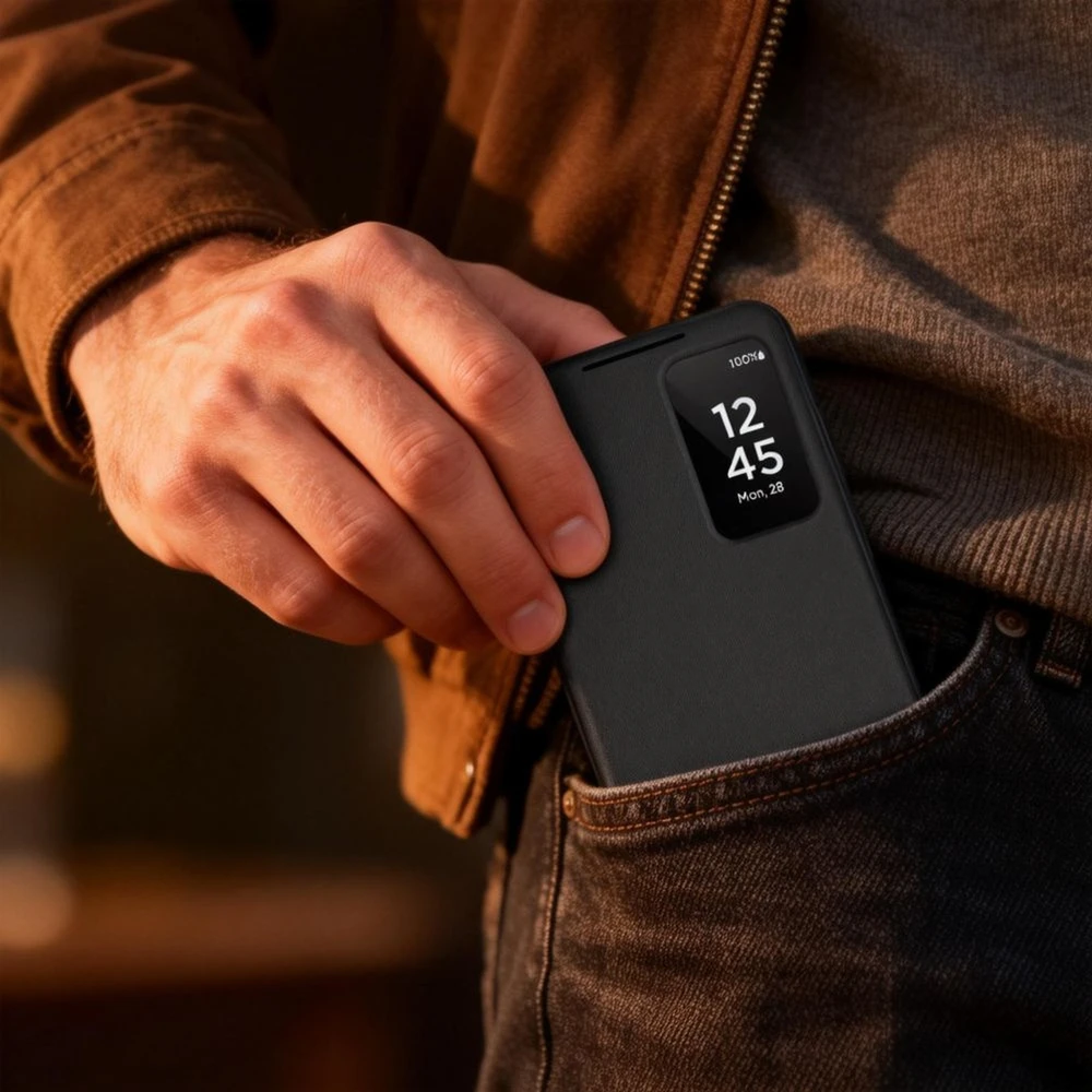 Dėklas Tech-Protect Smart Wallet Samsung Galaxy S26+ Plus matinė juoda