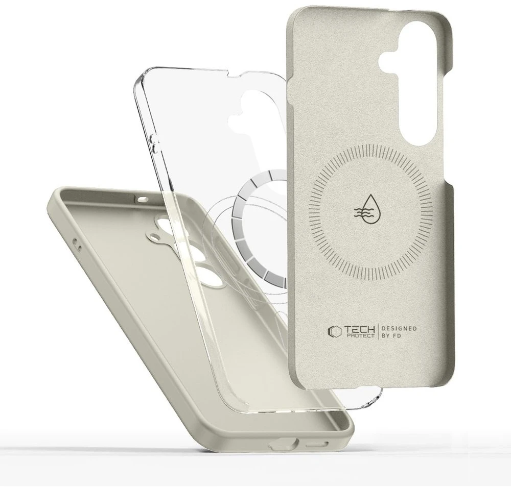 „Tech-Protect“ silikoninis „MagSafe“ dėklas „Samsung Galaxy S26 Cosmic Latte“