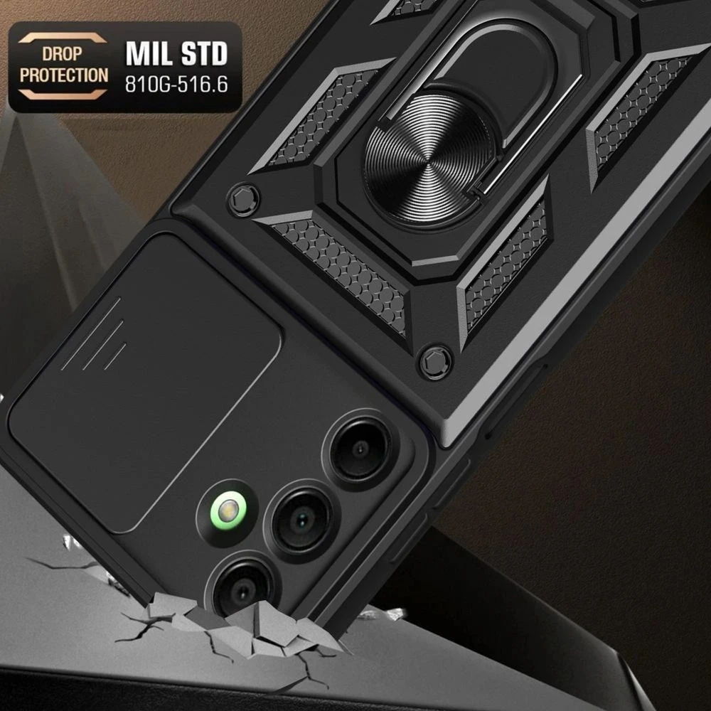 Tech-Protect CamShield Pro dėklas skirtas Samsung Galaxy A17 4G / 5G – juodos spalvos