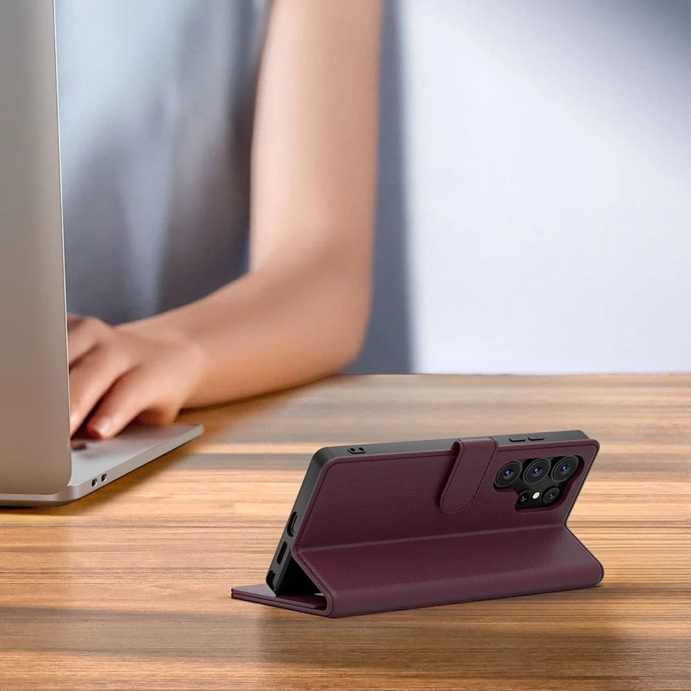 Dėklas „Tech-Protect“ piniginė „Samsung Galaxy A36 / A56 / A37 5G Mulberry“
