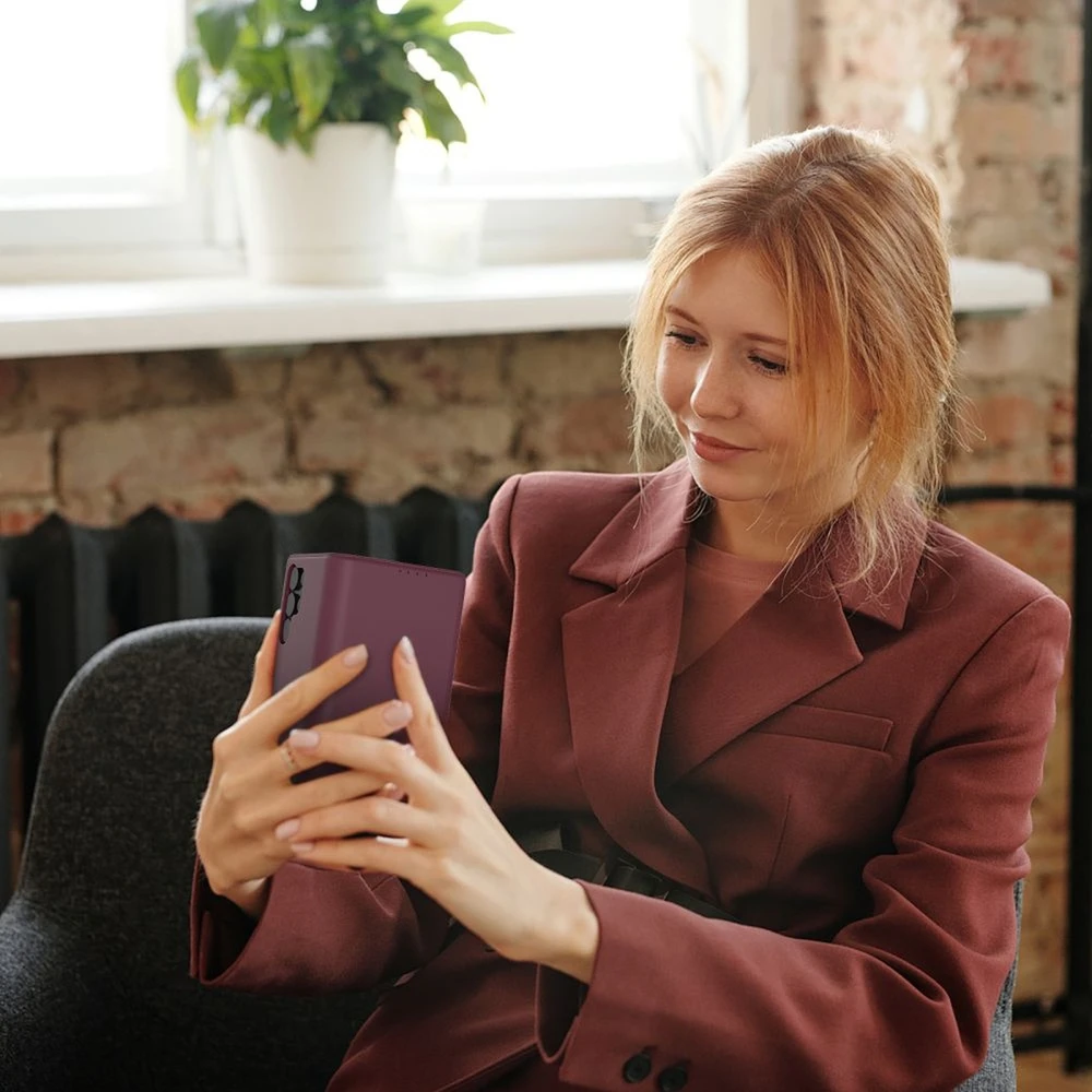 Dėklas „Tech-Protect“ piniginė „Samsung Galaxy A57 5G Mulberry“