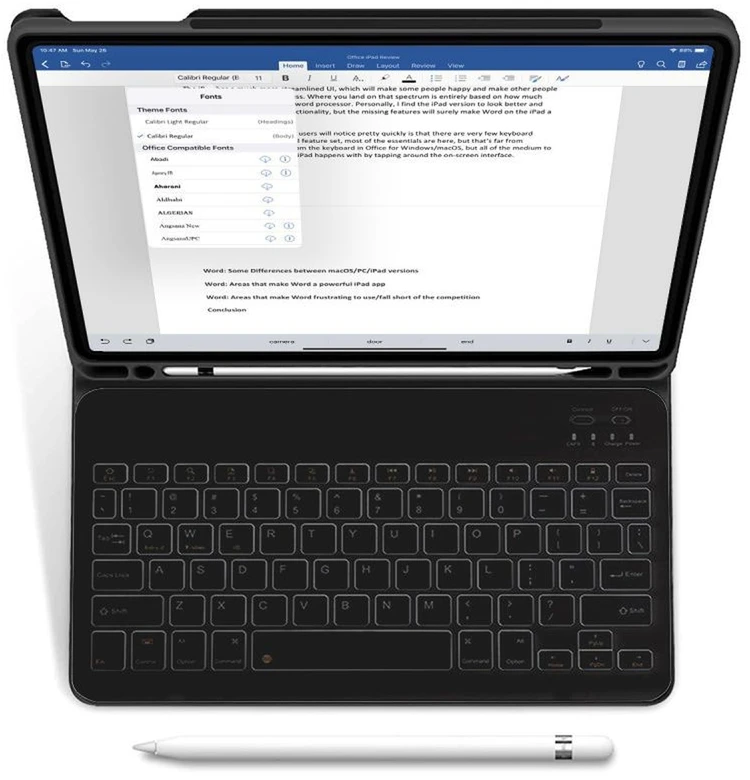 Tech-Protect SC Pen + klaviatūros dėklas su klaviatūra, skirta iPad 10.9" 2022 – juoda