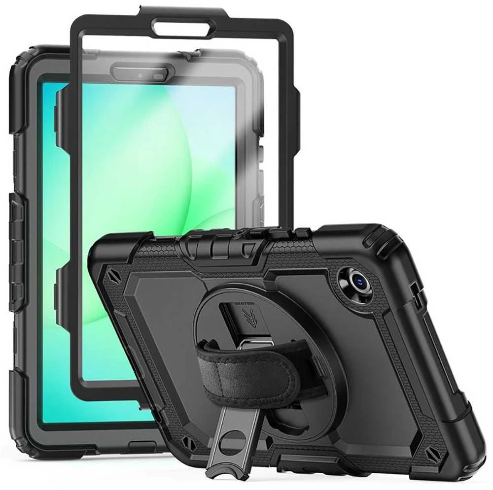 DėklasTech-Protect Solid skirtas Samsung Galaxy Tab A9 / A11 8.7 X110 / X115 / X133 / X135 – juodos spalvos