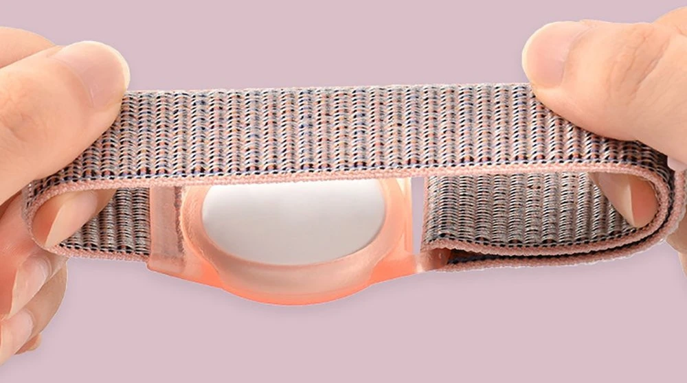 Tech Protect Dirželis na rękę vaikams na lokalizator Apple AirTag Nylon - rožinė