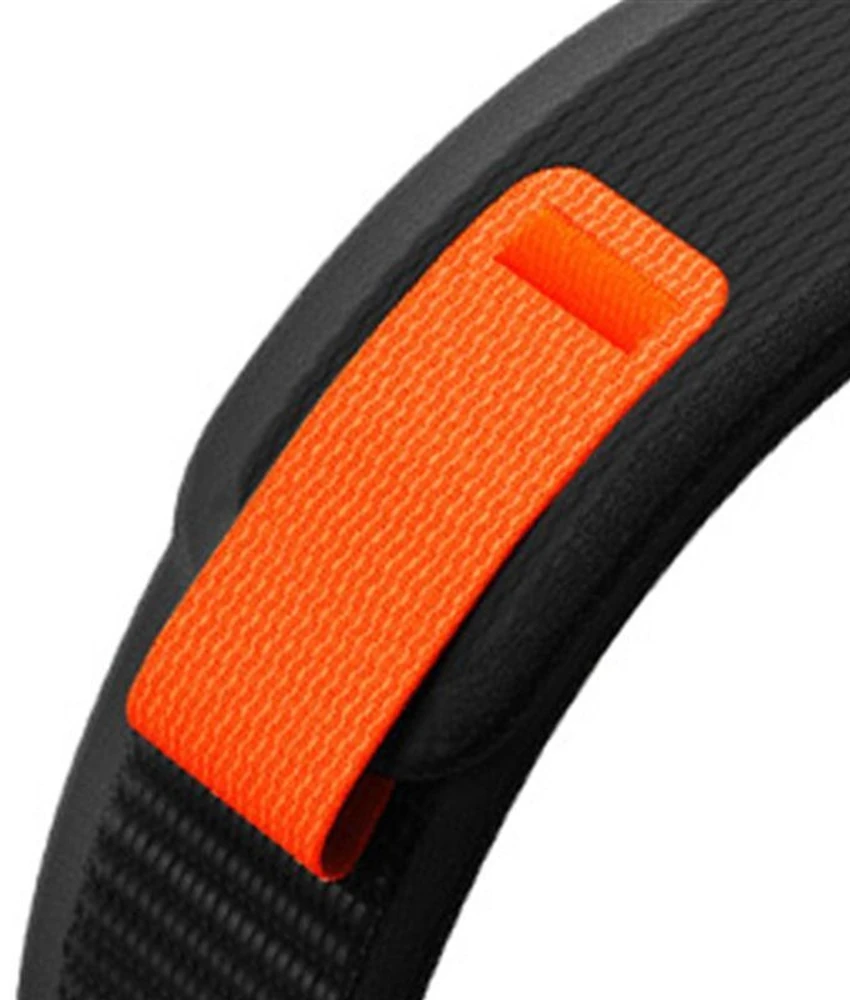 Tech Protect Nailoninis dirželis, skirtas „Garmin Fenix 5 / 6 / 6 Pro / 7“ laikrodžiui, nailonas – juodas, oranžinis