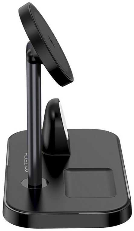 Tech Protect Įkroviklis indukcinė 3w1 ze stojakiem na smartfon Apple Watch AirPods MagSafe - juoda