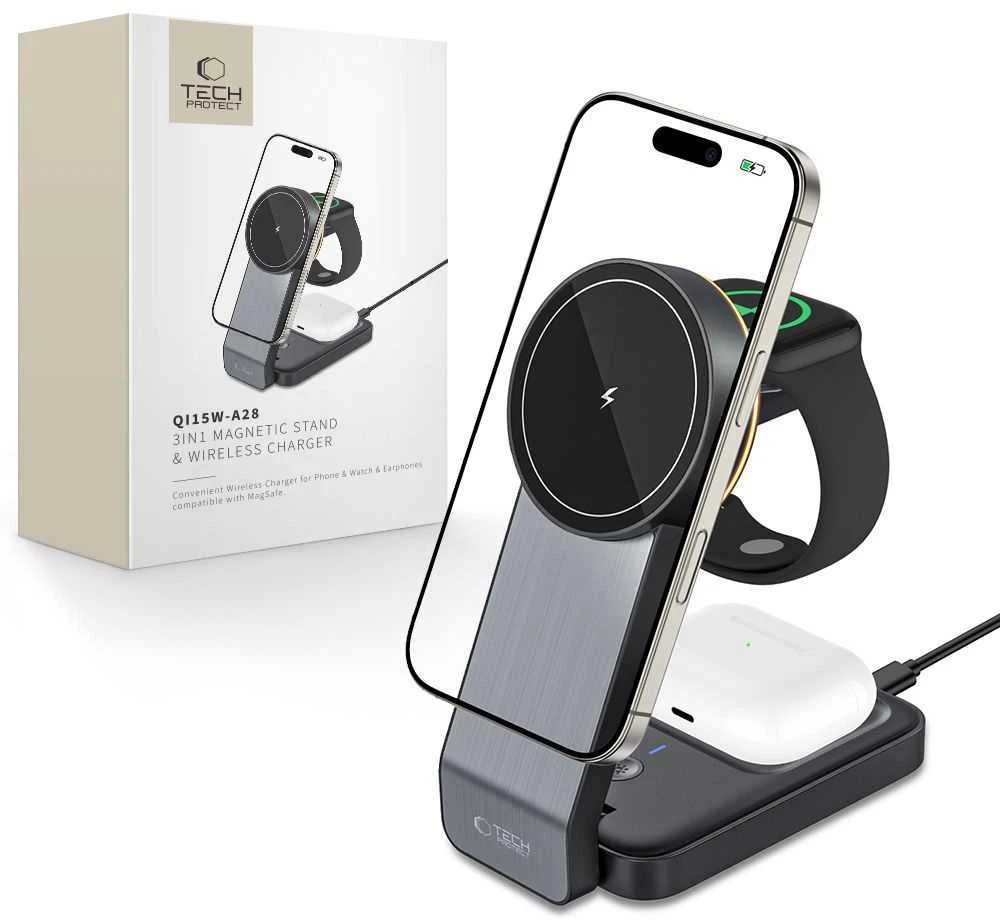 Apyrankė Apple Watch 4 / 5 / 6 / 7 / 8 / 9 / SE / Ultra 1 / 2 (42 / 44 / 45 / 49 mm) Tech-Protect Stainless Pro sidabrinės spalvos