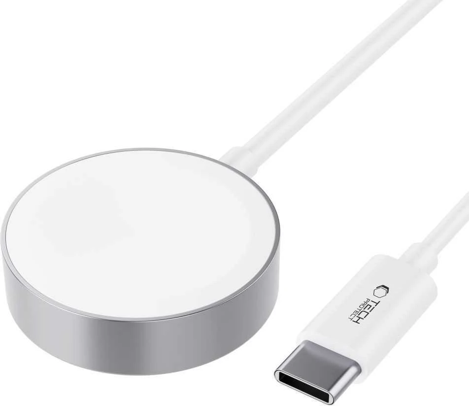 Tech Protect Magnetinis indukcinis įkroviklis Apple Watch USB-C 1.2m - baltas