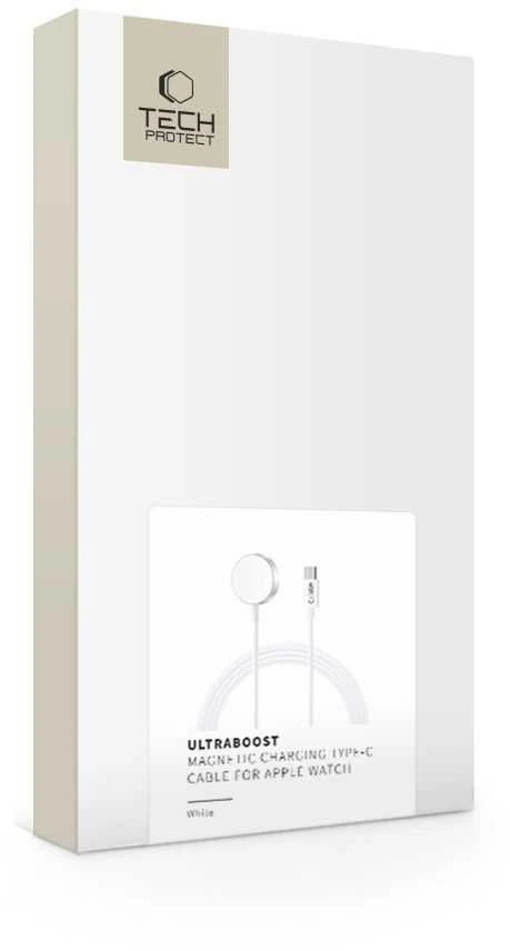 Tech Protect Magnetinis indukcinis įkroviklis Apple Watch USB-C 1.2m - baltas