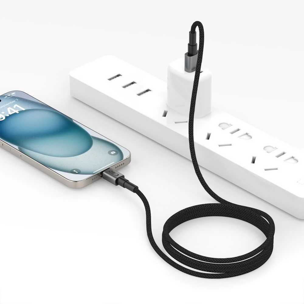 Tech-Protect UltraBoost DNA USB-A / USB-C kabelis 15W/3A 200cm – pilkas