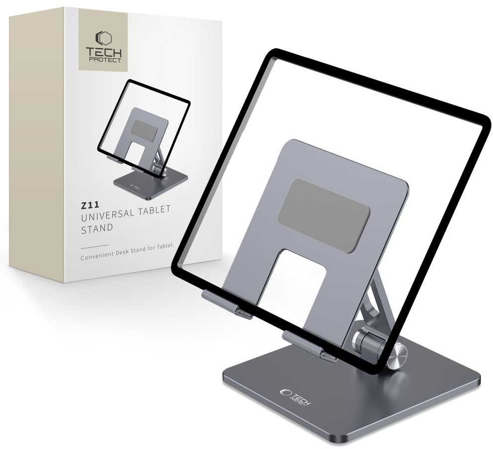 Tech-Protect Z11 universalus stovas planšetiniams kompiuteriams iki 13" - pilka