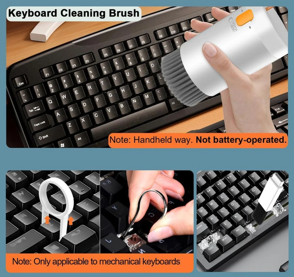 Valiklis Tech-Protect 20-in-1 Multifunctional Cleaning Kit for Phone, Planšetė, Nešiojamas kompiuteris, and Headphones - Baltas