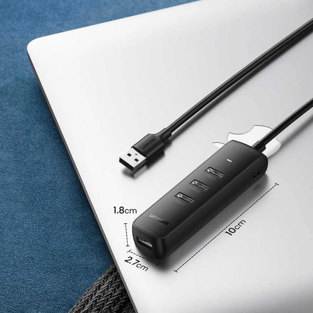 UGREEN CM416 4 az 1-ben USB-4x USB adapteris 0.25m (fekete)