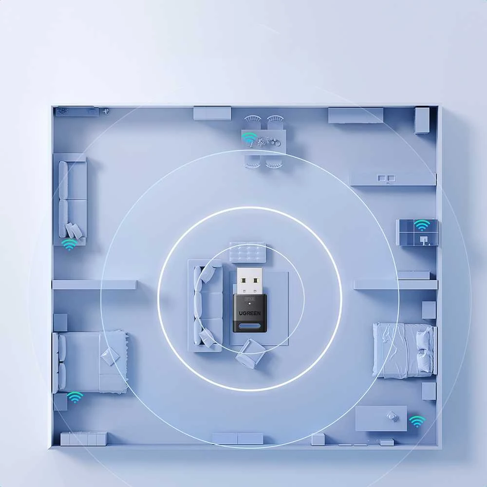 „Bluetooth“ adapteris Ugreen CM748 USB 20m juodas
