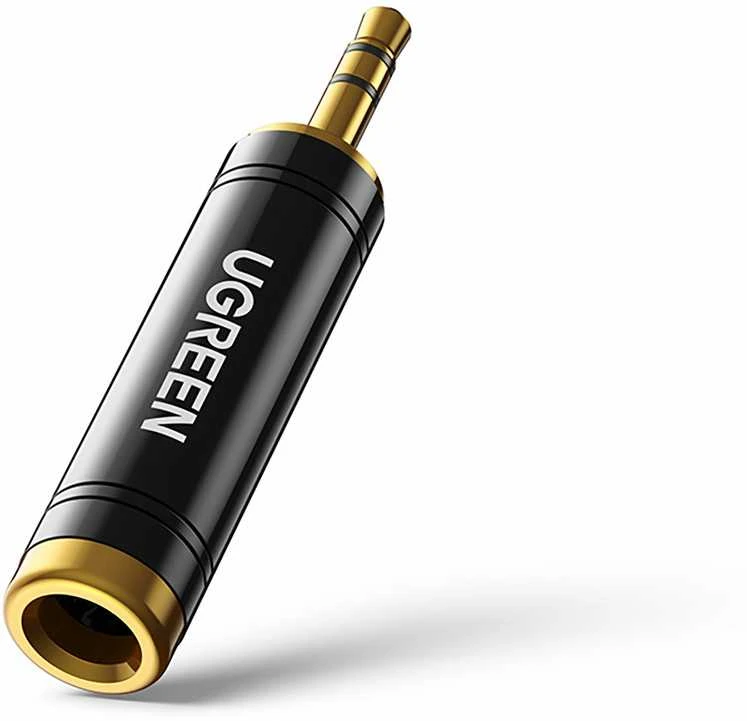 UGREEN adapteris / adapteris 3.5 mm-es lizdas-ről 6.5 / 6.35 mm-es mini jack-re (szürke)