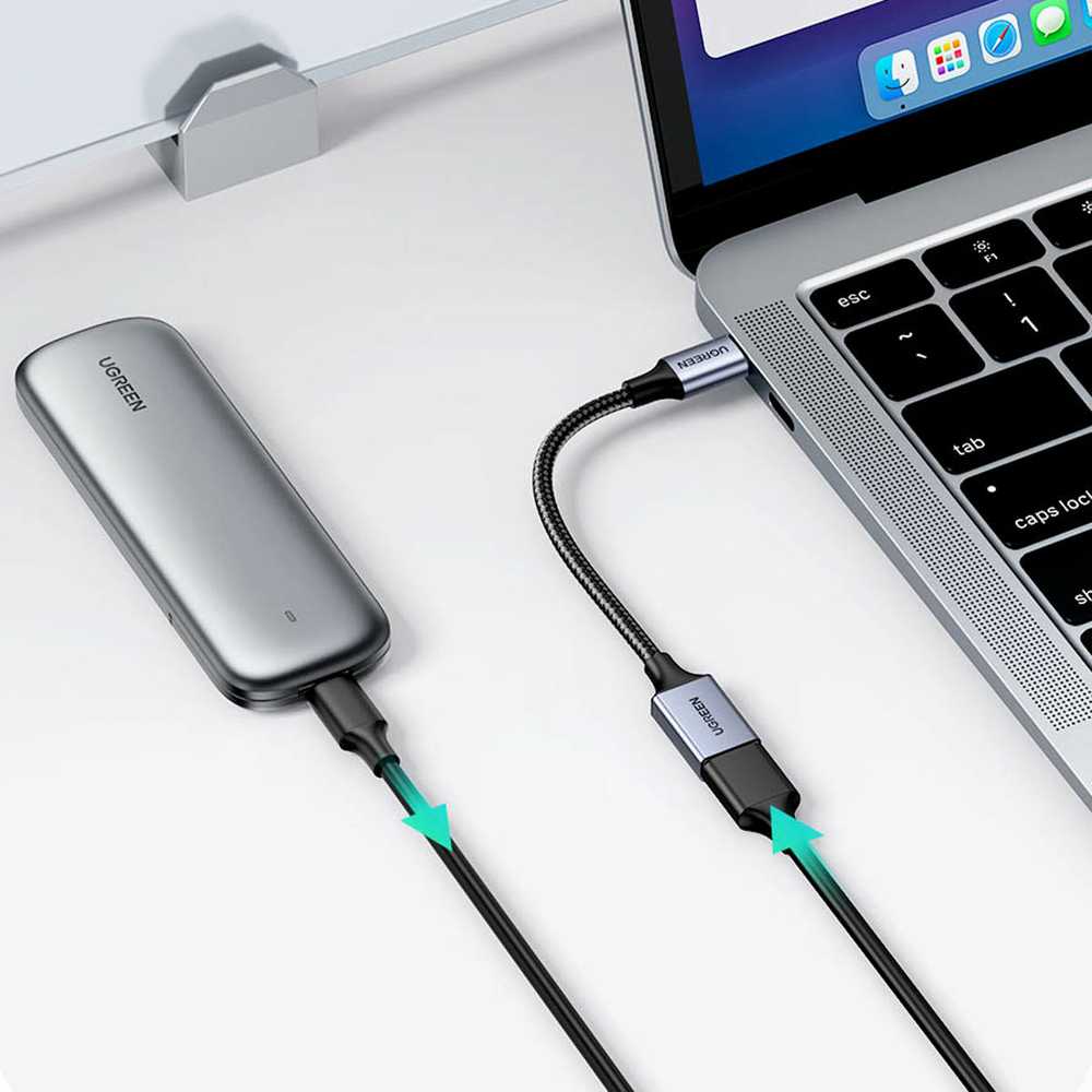 Adapteris USB-C 3.0 prie OTG UGREEN US378 (juodas)